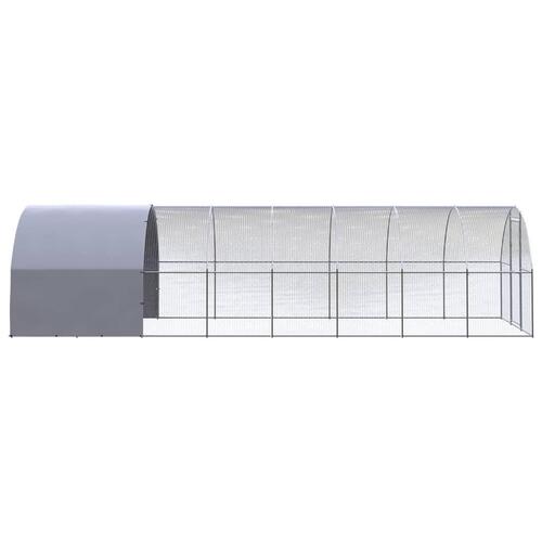 Hønsehus 3x8x2 m galvaniseret stål