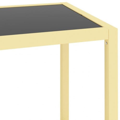 Reol 100x36x90 cm hærdet glas sort og transparent