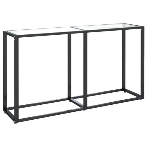 Konsolbord 140x35x75,5 cm hærdet glas transparent
