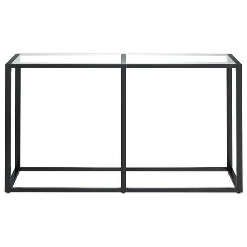 Konsolbord 140x35x75,5 cm hærdet glas transparent