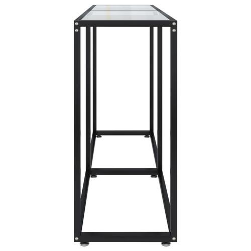 Konsolbord 140x35x75,5 cm hærdet glas transparent
