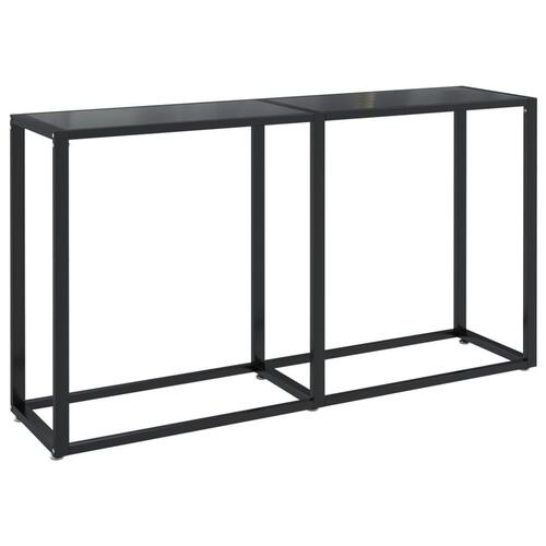 Konsolbord 140x35x75,5 cm hærdet glas sort