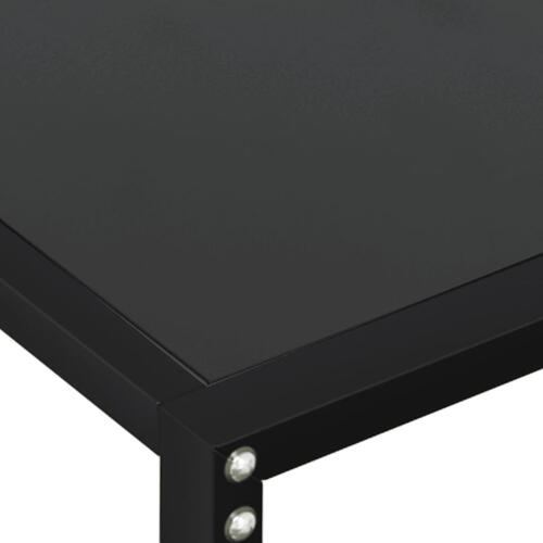 Konsolbord 140x35x75,5 cm hærdet glas sort