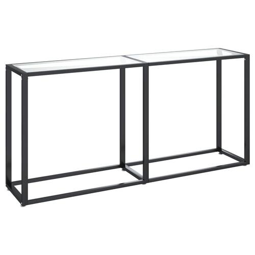 Konsolbord 160x35x75,5 cm hærdet glas transparent