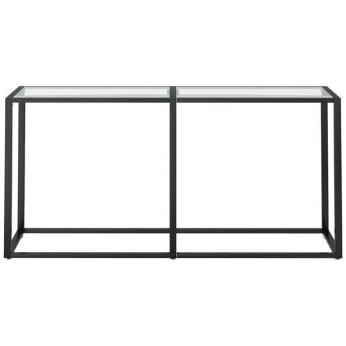 Konsolbord 160x35x75,5 cm hærdet glas transparent