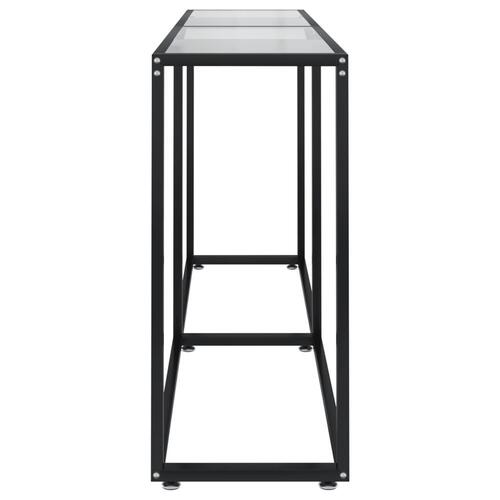 Konsolbord 160x35x75,5 cm hærdet glas transparent