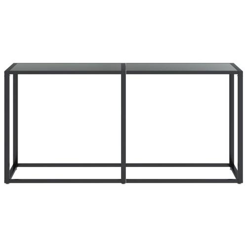 Konsolbord 160x35x75,5 cm hærdet glas sort