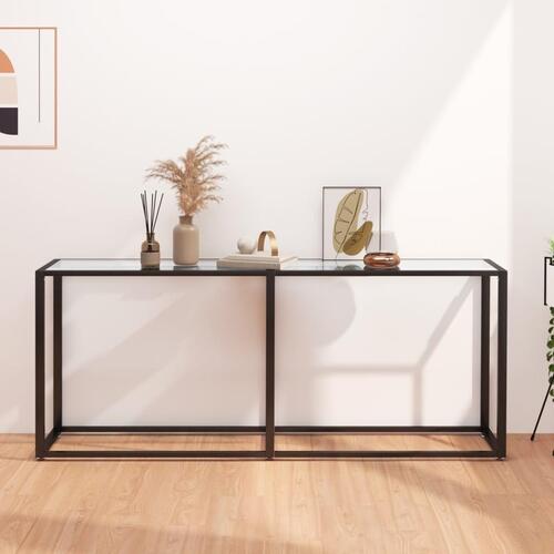 Konsolbord 180x35x75,5 cm hærdet glas transparent