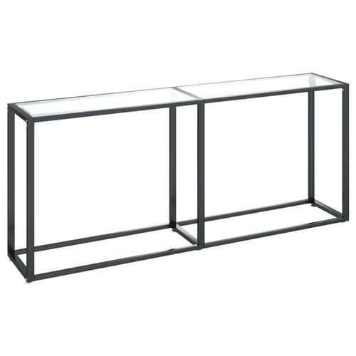 Konsolbord 180x35x75,5 cm hærdet glas transparent