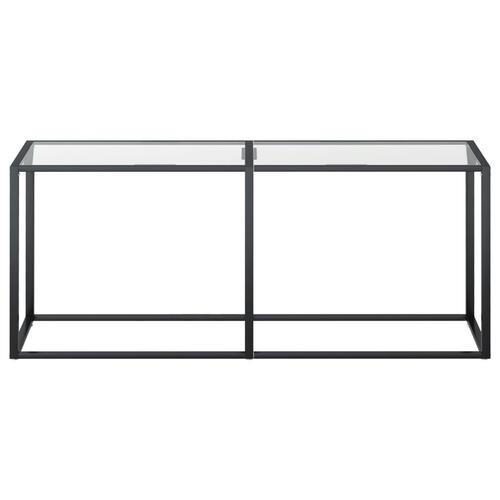 Konsolbord 180x35x75,5 cm hærdet glas transparent