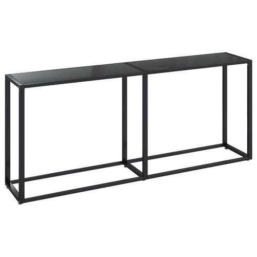 Konsolbord 180x35x75,5 cm hærdet glas sort