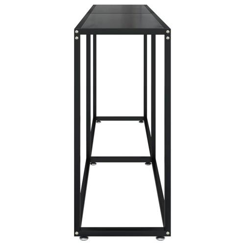 Konsolbord 180x35x75,5 cm hærdet glas sort