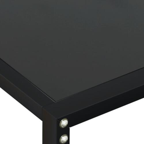 Konsolbord 180x35x75,5 cm hærdet glas sort