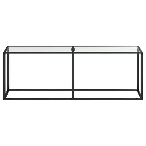 Konsolbord 220x35x75,5 cm hærdet glas transparent