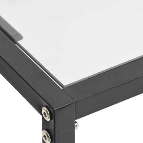 Konsolbord 220x35x75,5 cm hærdet glas transparent