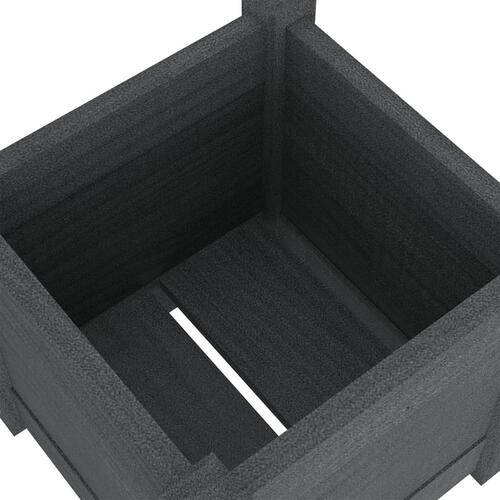Plantekasser 2 stk. 31x31x31 cm massivt fyrretræ grå