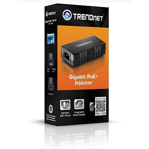 PoE injector Trendnet TPE-115GI Sort