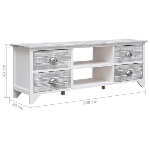 Tv-skab 108x30x40 cm massivt kejsertræ