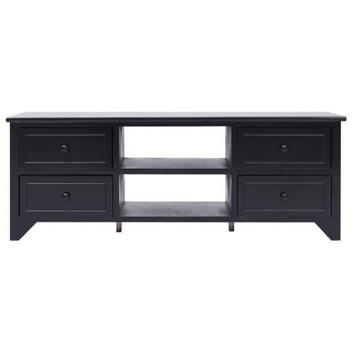 Tv-skab 108x30x40 cm massivt kejsertræ sort