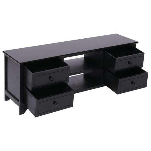 Tv-skab 108x30x40 cm massivt kejsertræ sort
