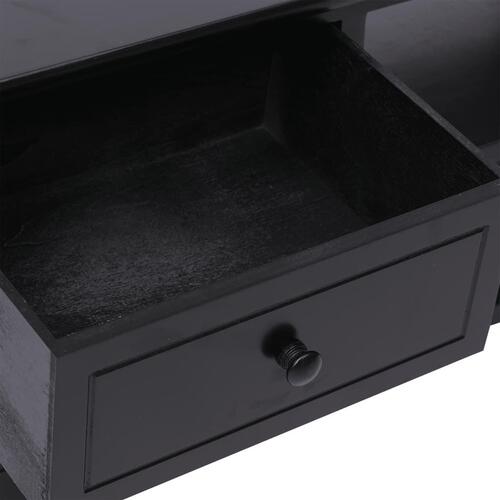 Tv-skab 108x30x40 cm massivt kejsertræ sort
