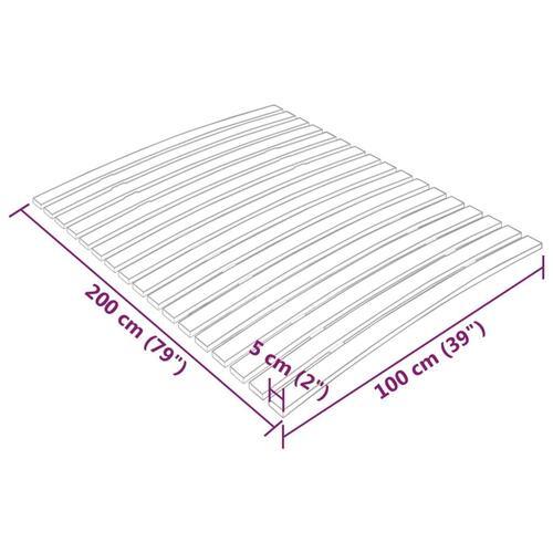 Lamelbund med 17 lameller 100x200 cm