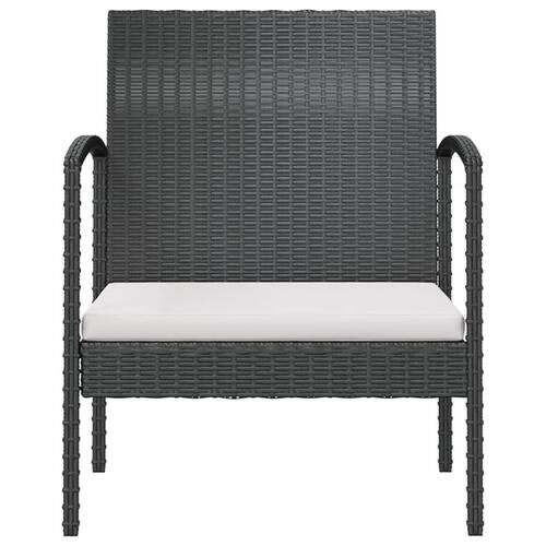 Loungesæt til haven 16 dele med hynder polyrattan sort