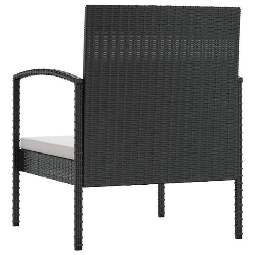 Loungesæt til haven 16 dele med hynder polyrattan sort