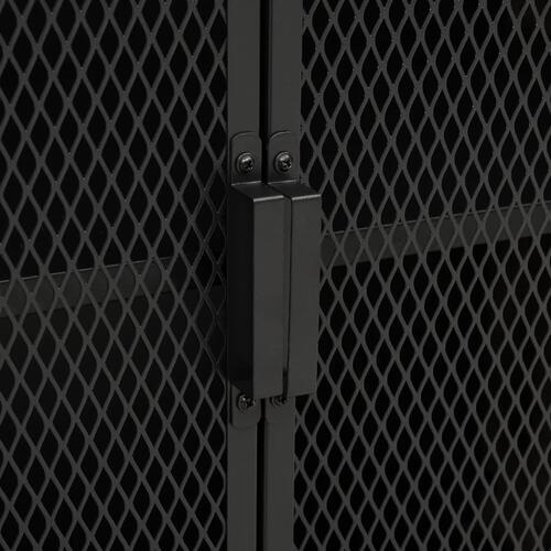 Opbevaringsskabe 2 stk. 72x36x82 cm metal og MDF rustikbrun