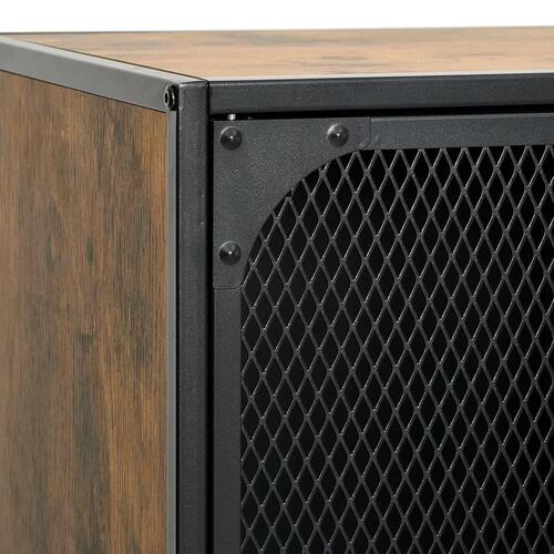 Opbevaringsskabe 2 stk. 72x36x82 cm metal og MDF rustikbrun