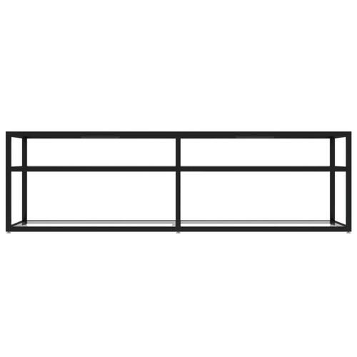 Tv-bord 140x40x40,5 cm hærdet glas transparent
