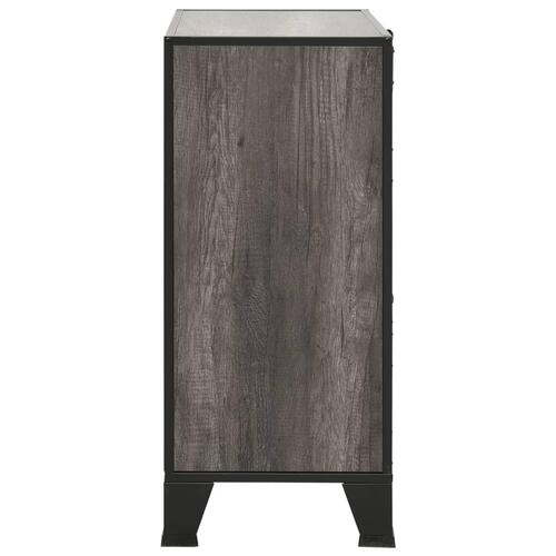 Opbevaringsskabe 2 stk. 72x36x82 cm metal og MDF grå