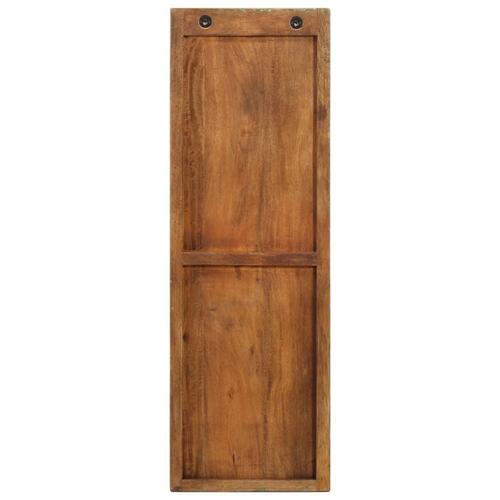 Væghængte knagerækker 2 stk. 36x3x110 cm massivt genbrugstræ