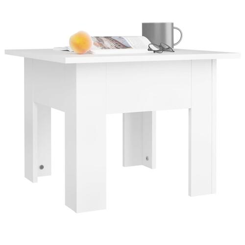 Sofabord 55x55x42 cm konstrueret træ hvid