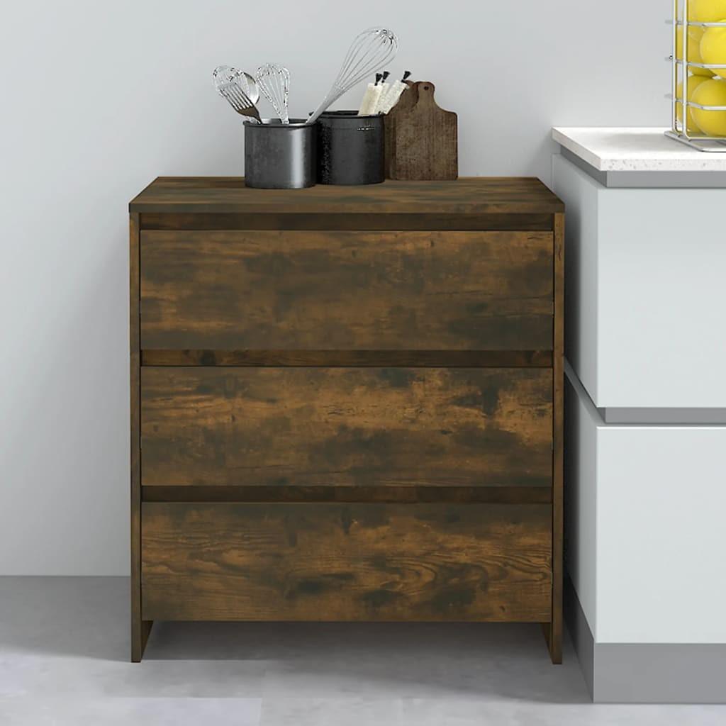 Skænk 70x41x75 cm konstrueret træ røget egetræsfarve