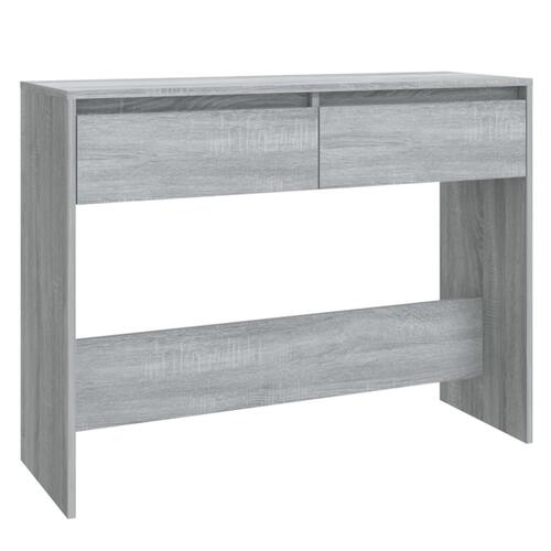 Sofabord 100x35x76,5 cm konstrueret træ grå sonoma-eg