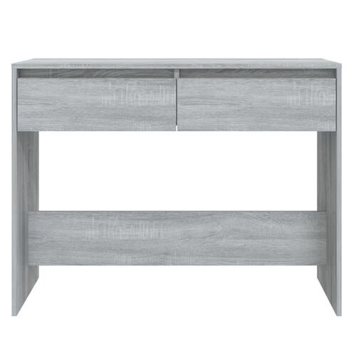 Sofabord 100x35x76,5 cm konstrueret træ grå sonoma-eg