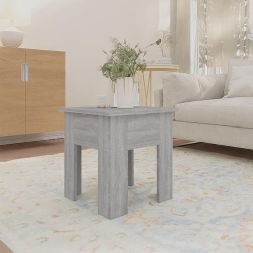 Sofabord 40x40x42 cm spånplade grå sonoma-eg