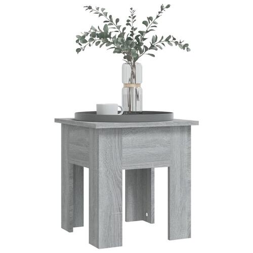 Sofabord 40x40x42 cm spånplade grå sonoma-eg