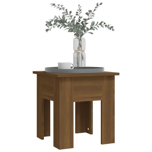 Sofabord 40x40x42 cm spånplade brun egetræsfarve