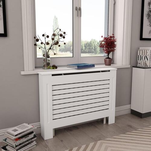 Radiatorskjulere 2 stk. 112 x 19 x 81,5 cm MDF hvid