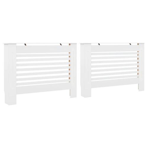 Radiatorskjulere 2 stk. 112 x 19 x 81,5 cm MDF hvid