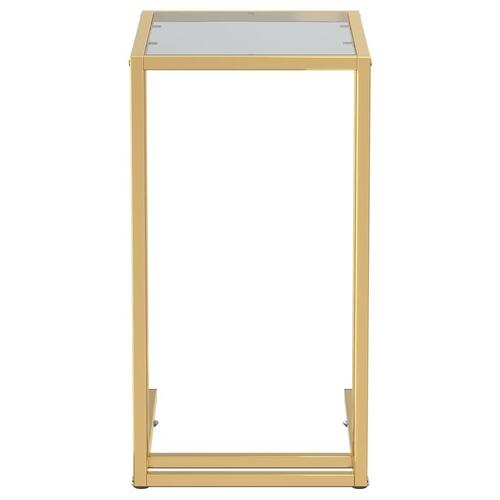 Sidebord 50x35x65 cm hærdet glas sort