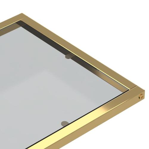 Sidebord 50x35x65 cm hærdet glas sort