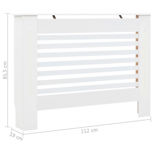 Radiatorskjulere 2 stk. 112 x 19 x 81,5 cm MDF hvid