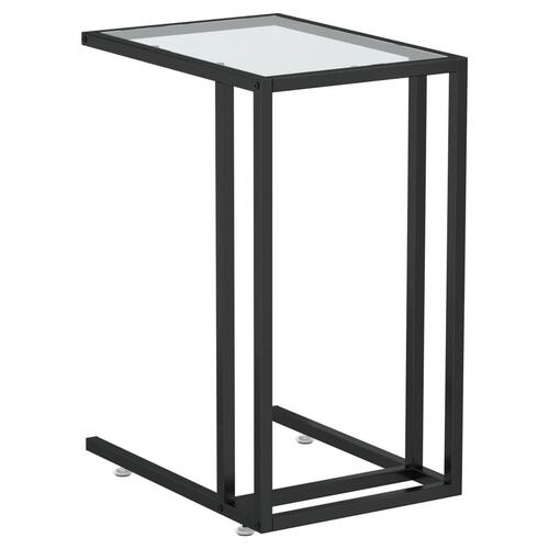Sidebord 50x35x65 cm hærdet glas transparent