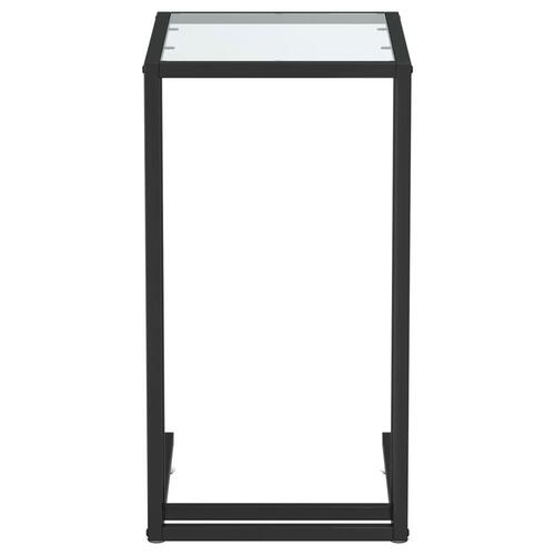 Sidebord 50x35x65 cm hærdet glas transparent