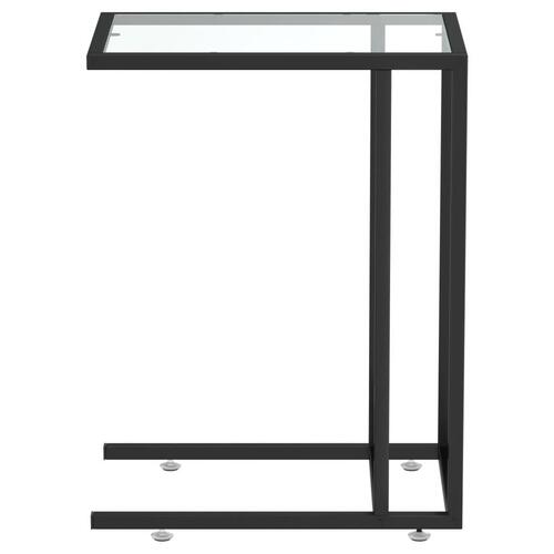 Sidebord 50x35x65 cm hærdet glas transparent