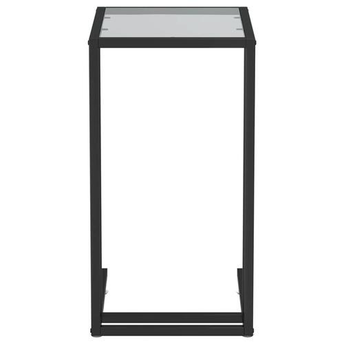Sidebord 50x35x65 cm hærdet glas sort