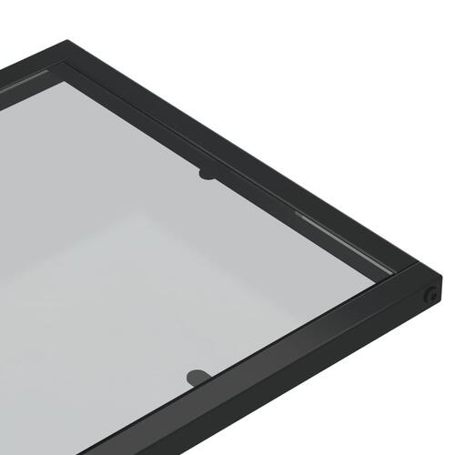Sidebord 50x35x65 cm hærdet glas sort